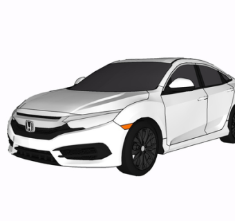 现代汽车su模型