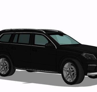 现代奔驰轿车su模型