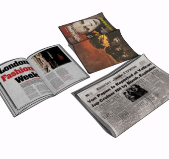 现代杂志报纸su模型