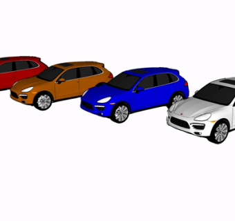 现代汽车组合su模型