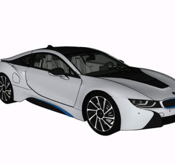 现代跑车su模型