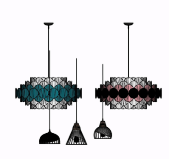 现代水晶吊灯su模型