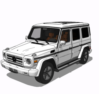 现代奔驰越野车su模型