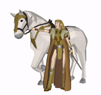 欧式骏马骑士摆件su模型