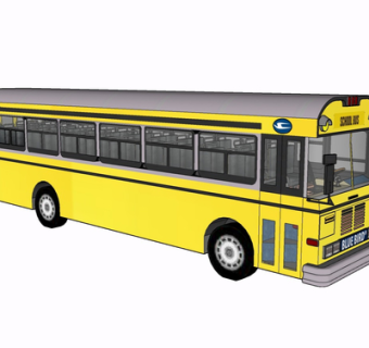 现代长途巴士su模型