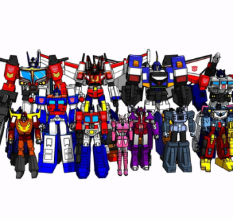 现代变形金刚组合玩具su模型