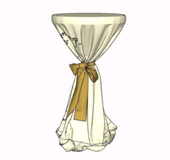 现代宴会圆几su模型