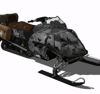 现代雪地摩托车su模型