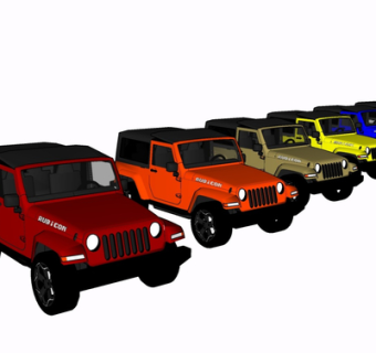 现代汽车组合su模型