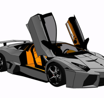 现代跑车su模型