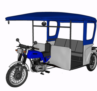 现代三轮车su模型