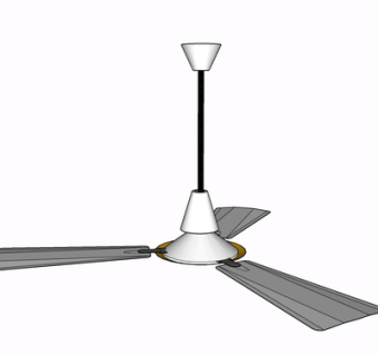 现代吊扇su模型