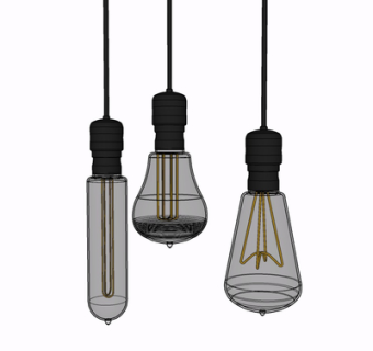 现代吊灯su模型