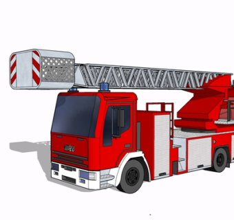 现代消防车su模型