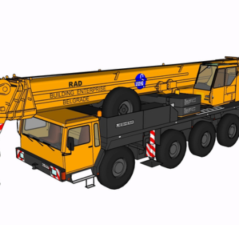 现代起重机su模型