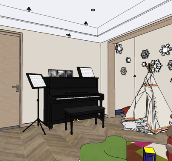 现代钢琴su模型