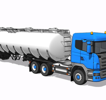 现代罐车su模型