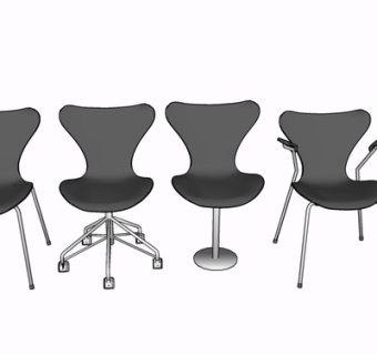 现代单椅su模型