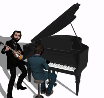 现代钢琴su模型