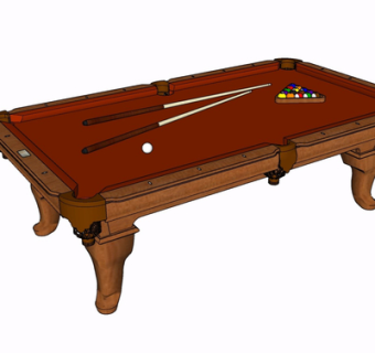 现代桌球su模型