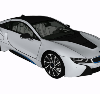 现代跑车su模型