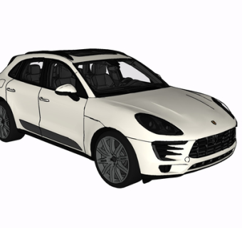 现代保时捷跑车su模型