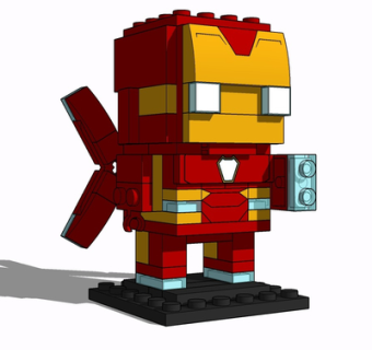 现代积木玩具su模型