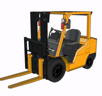 现代叉车su模型