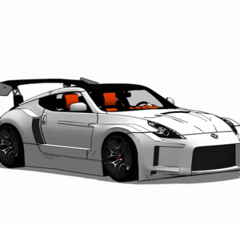 现代跑车su模型