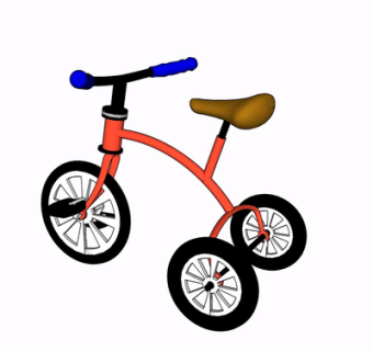 现代儿童自行车su模型