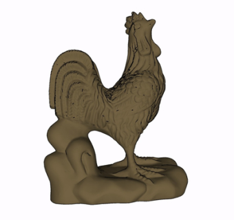 现代公鸡雕塑su模型