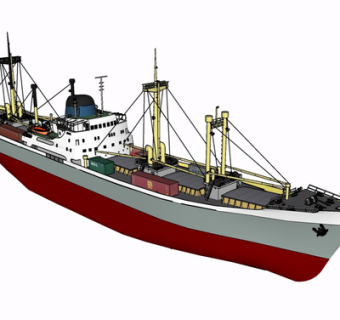 现代游轮su模型