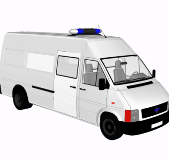 现代救护车su模型