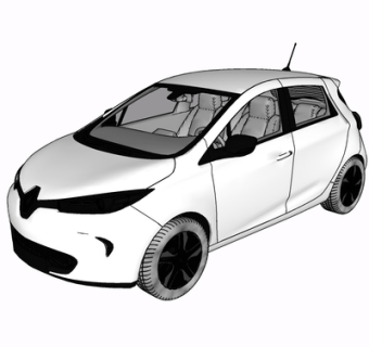 现代汽车su模型