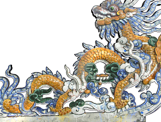 中式龙形雕塑su模型