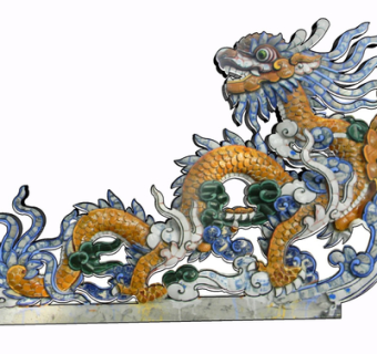 中式龙形雕塑su模型