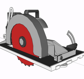 现代切割机su模型