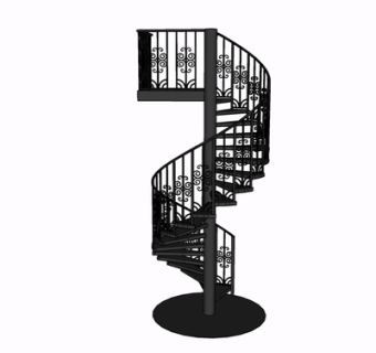 现代旋转楼梯su模型