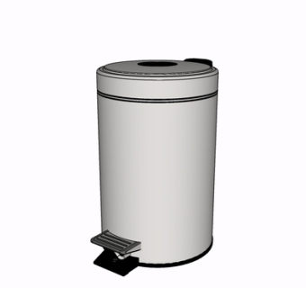 现代垃圾桶su模型