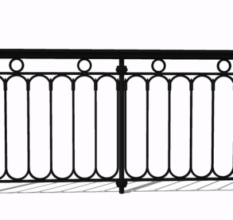 现代金属护栏su模型