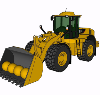 现代推土机su模型
