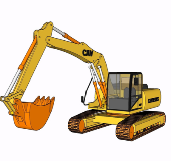 现代挖掘机su模型