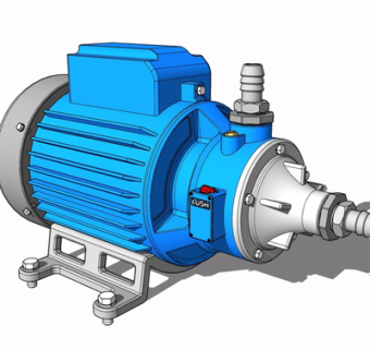现代金属电动机su模型