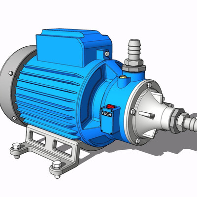现代金属电动机su模型