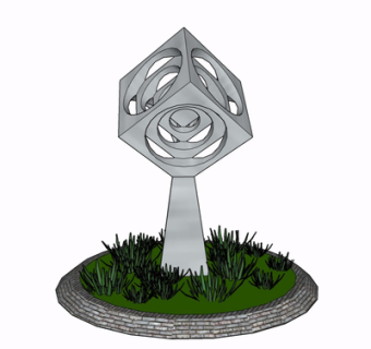 现代户外灯su模型