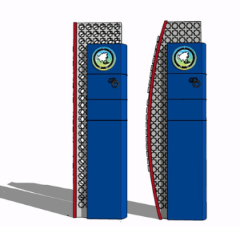 现代路标指示牌su模型