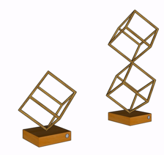 现代金属摆件su模型