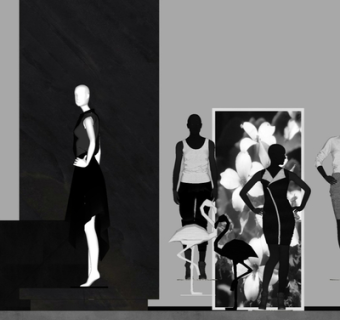 现代商场模特摆件su模型