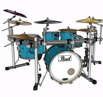 现代架子鼓su模型