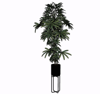 现代绿植盆栽su模型